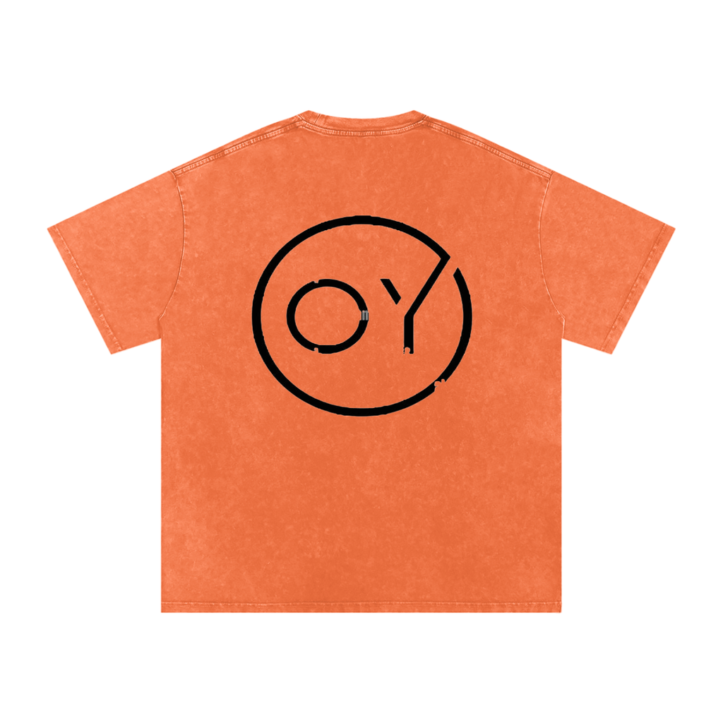 Snow Washed Oversized Cotton T-Shirt