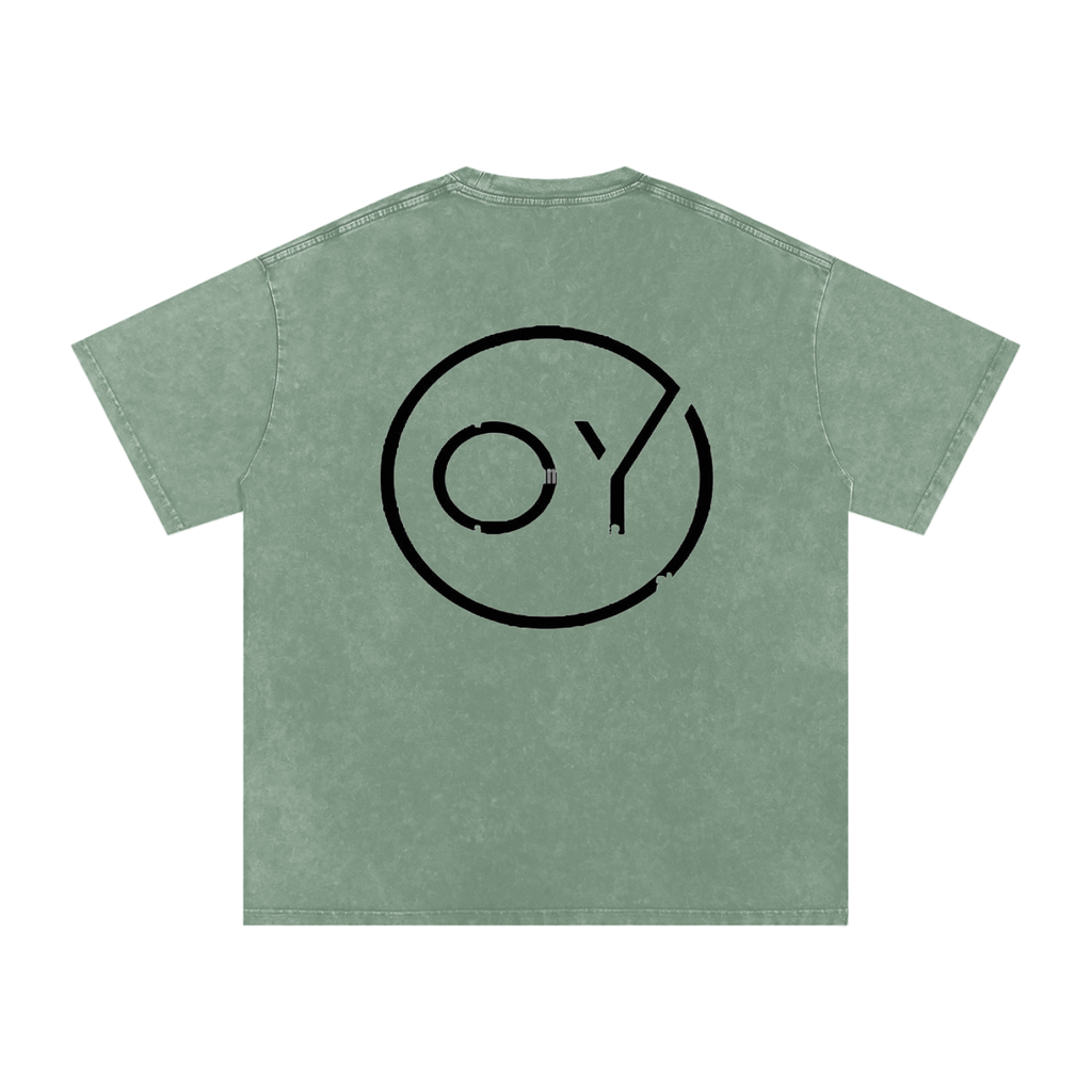 Snow Washed Oversized Cotton T-Shirt