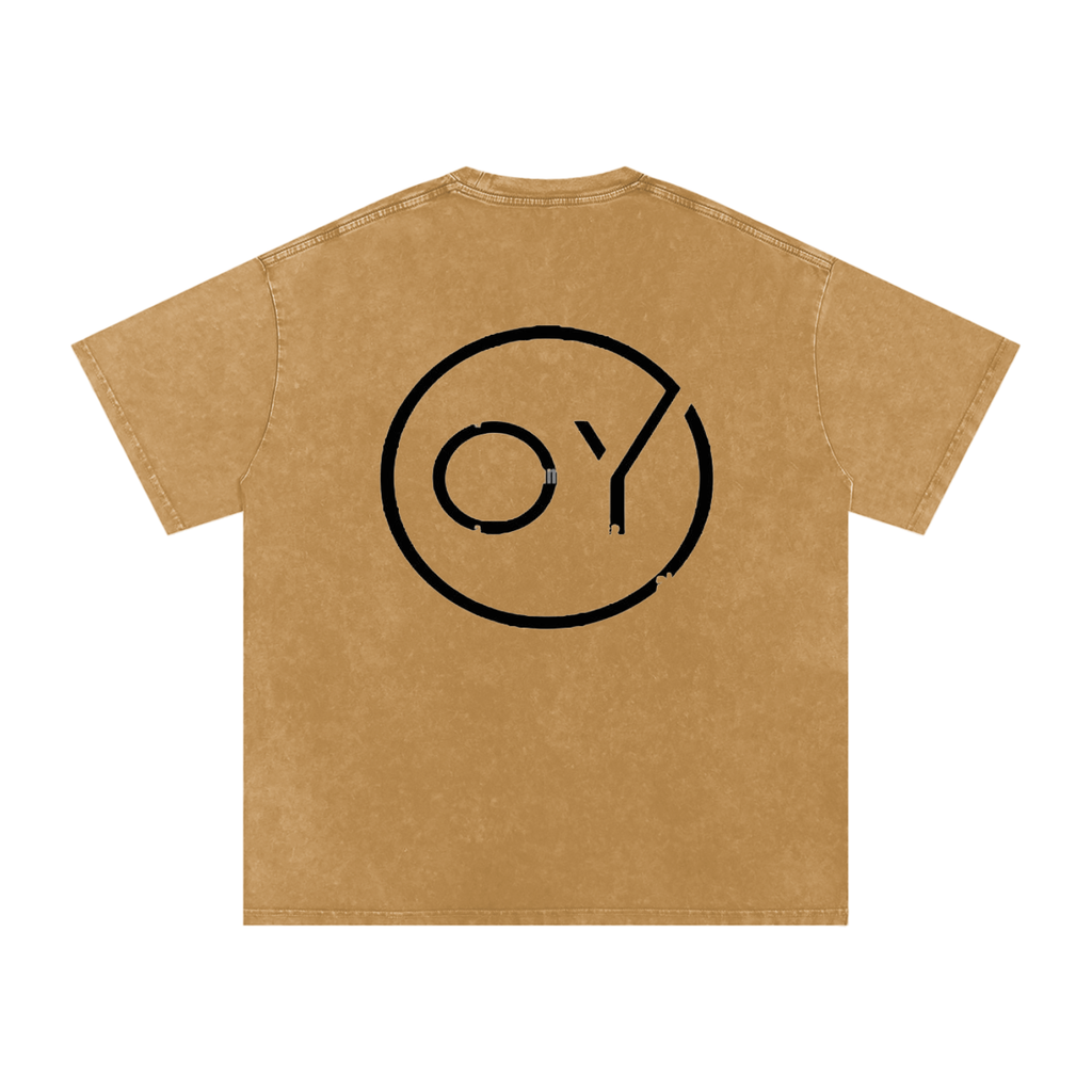 Snow Washed Oversized Cotton T-Shirt