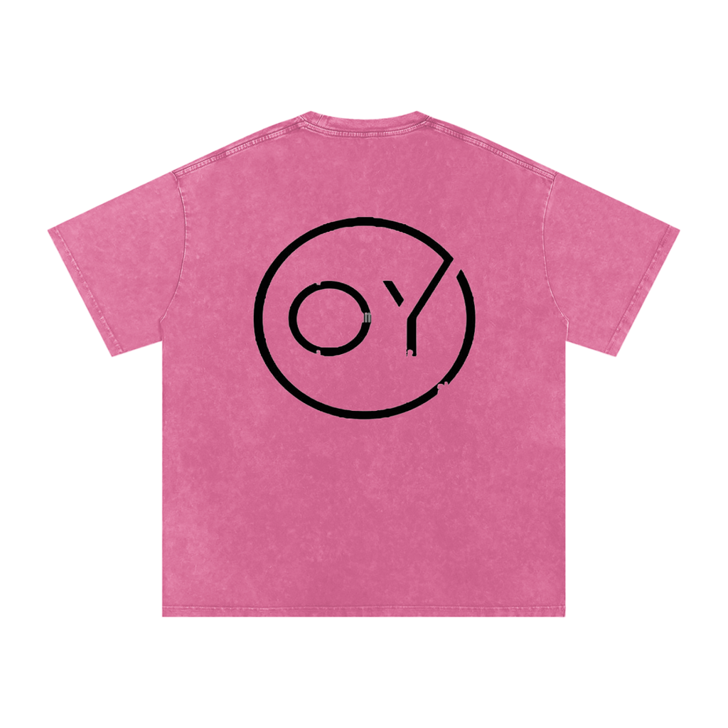 Snow Washed Oversized Cotton T-Shirt
